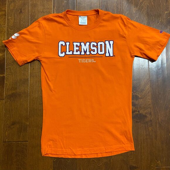 Champion Regular Fit NCAA Clemson Tigers Orange Purple T-Shirt Men's Size Medium - Picture 4 of 8